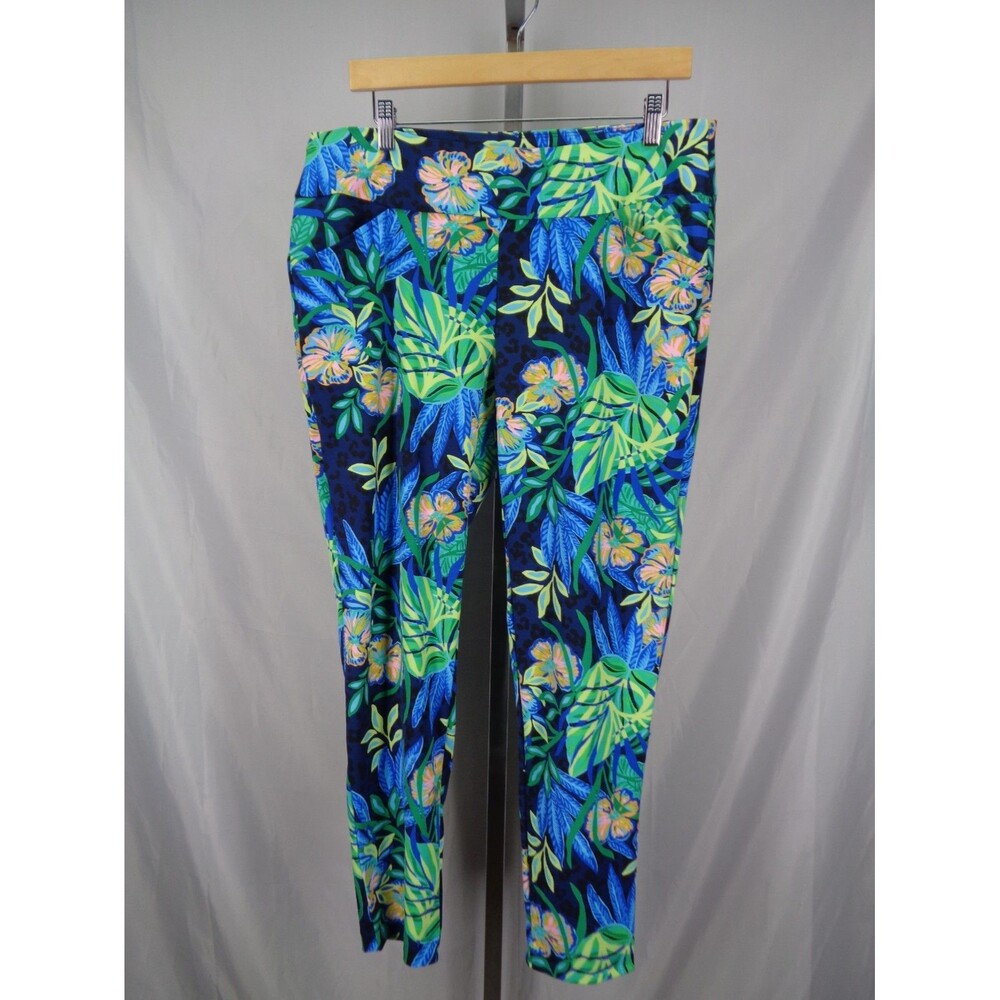 Lilly Pulitzer Luxletic Floral 28" Corso Golf Pant Sz 14 Tropica lStretch UPF 50